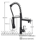 GobekUsa Brass Kitchen Faucet Spring Swivel Spout Hot Cold Water Mixer Taps