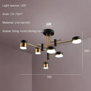 GobekUsa Black Branch LED Chandelier: Modern Nordic Design for Living Room, Bedroom, Dining Room