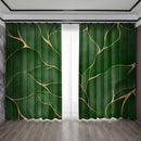 GobekUsa Green Turtle Leaf Curtains for Kitchen, Coffee Shop, Living Room - Stylish Home Decoration