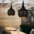 GobekUsa Black Nordic Industrial Pendant Light Chandelier Retro Decor E27 Dining Kitchen Lamp