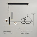 GobekUsa LED Pendant Lights: Modern Minimalist Chandelier with Remote Control, Ideal for Kitchen, Dining, Office