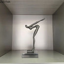 GobekUsa Gymnast Statue Desk Ornament Metal Sculpture Room Decor