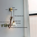 GobekUsa LED Wall Lights Clear Glass Adjustable Bedside Lamp Nordic Modern Style