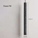 GobekUsa Black Stone Tube LED Chandelier for Bedroom Lighting