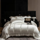 GobekUsa 1000TC Egyptian Cotton Luxury Satin Bedding Set with Wide Hollow Edge