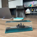 GobekUsa Black Pearl Pirate Ship Drift Bottle Desktop Ornament