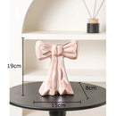 GobekUsa Bowknot Ceramic Vase: Shiny Porcelain Floral Decor for Aesthetic Rooms