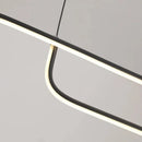 Modern Black Aluminum Linear LED Pendant Light