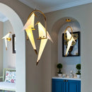 GobekUsa Crane Chandelier Iron LED Light for Bedroom Dining Children's Room