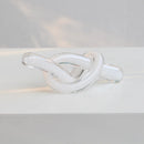 GobekUsa Geometric Glass Sculpture Twine Knot Decor Home Decor Accessory