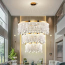 GobekUsa Crystal Chandelier: Modern Nordic LED Pendant Lighting Fixture for Luxe Home Decor