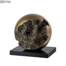 GobekUsa Bronze Sphere Sculpture Desk Ornament Modern Home Decor