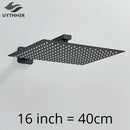 GobekUsa 16" Luxury Rain Shower Head with Wall Mounted Shower Arm - Bathroom Accessory