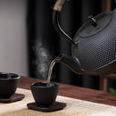GobekUsa Cast Iron Tea Pot with Stainless Steel Infuser for Oolong, Kung Fu, Puer Tea