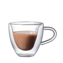GobekUsa Heart Glass Mug Set: Double Wall Couple Cups for Tea, Coffee, Beer - Gift Drinkware