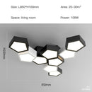 GobekUsa Black White Diamond LED Ceiling Chandelier for Modern Home and Office