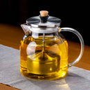 GobekUsa Glass Tea Pot with Infuser, Heat-Resistant Clear Kettle for Herbal Tea, Teaware