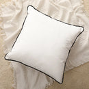 GobekUsa Lace Pompom Cotton Cushion Cover, 50x50cm, White Balls, Soft Seat Cover, Home Decor