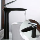 GobekUsa Black & White Brass Bathroom Faucet with Single Lever Control