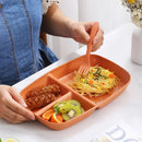 GobekUsa Divided Dish Diet Plate with 3 Compartments, Microwave Safe Dinnerware for Adults