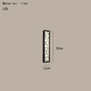 GobekUsa LED Rectangle Wall Lamp Warm Light 3000K for Parlor Room Stairs Sconce Black