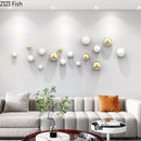 GobekUsa Gold Ball Wall Decoration Ornaments Room Aesthetics Living Background Display