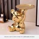GobekUsa Geometric Bear Piggy Bank Key Tray Cosmetic Bookshelf Statue & Storage Box