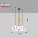 Contemporary Acrylic Line Pendant Light In Brushed Nickel