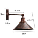 GobekUsa Industrial Retro Loft Wall Sconce E27 Bedside Lights Fixtures for Living Room