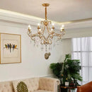 GobekUsa Iron Crystal Chandelier: Modern Industrial Luxury for Home Lighting