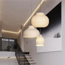 GobekUsa Japanese Nordic Design LED Silk Pendant Lights for Living Room and Restaurant