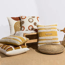 GobekUsa Boho Loop Tufte Embroidered Cushion Cover Moroccan Geometric Decor Pillow