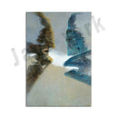 GobekUsa Beksinski Surreal Art Poster - Gothic Wall Art Canvas Print
