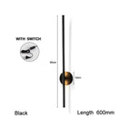 GobekUsa 360° Rotation LED Wall Lights for Sofa Background, Black Wall Sconce Fixtures