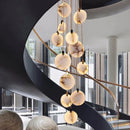 GobekUsa LED Marble Ceiling Pendant Lamp, Modern Interior Lighting for Living Room