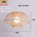 GobekUsa Bamboo Ceiling Chandelier for Home Garden Restaurant Bedroom Study Decoration Lamps