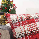 GobekUsa Buffalo Plaid Cotton Linen Sofa Cushion Cover Pillowcase