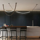 GobekUsa Leather Chandelier: Minimalist Nordic LED Pendant Lamp for Living Room, Dining Room & Bedroom
