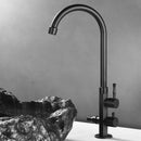 GobekUsa Brass Outdoor Faucet with Double Function, Deck Mounted Tall Antique Garden Tap