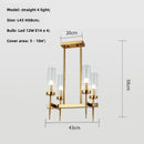 GobekUsa Gold Metal Glass LED Pendant Lights Chain Hanging Lamp