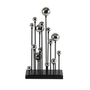 GobekUsa Geometric Golden Ball Sculpture: Metal Handicrafts Home Decor Ornament
