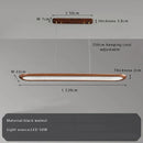 GobekUsa Black Walnut Wooden Ceiling Chandelier LED Pendant Lamp for Modern Home Decor