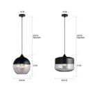 GobekUsa Black Glass Pendant Lights: Modern Nordic Chandelier for Dining Room, Kitchen, Bedroom, and Restaurant