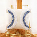GobekUsa Embroidered Geometric Leaves Pillow Cover Handmade Home Decor 30x50cm/45x45cm