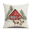 GobekUsa Christmas Snow Elk Pillow Cover for Festive Home Decor