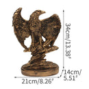 GobekUsa Golden Eagle Wings Spread Resin Statue Home & Office Decor Art Craft
