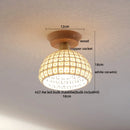 GobekUsa Glass Wood LED Ceiling Light Modern Ceiling Lamp