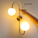 GobekUsa Gold Glass Ball Wall Sconce LED Round Ball Wall Lamp