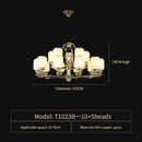 GobekUsa Chinese Jade Chandelier | Modern Duplex Villa Lighting