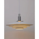Mid-Century Gradient UFO Pendant Light In White & Red